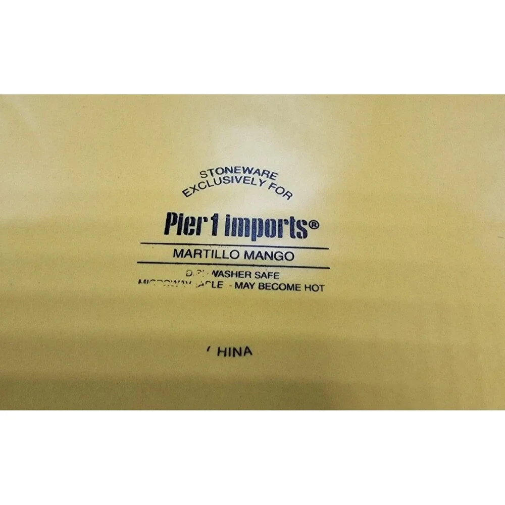 Pier 1 Martillo Mango Stoneware Dinner Plates (Set Of 4) READ!!!!!!!